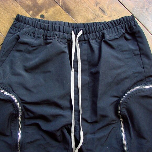 Rick Owens Black Zip Cargo Joggers Pants Tecuatl Size 32 - 38 50 Italy NEW NWT - Picture 5 of 16